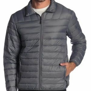 Hawke & Co Puffer Jacket Gray Size Large Packable
